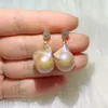 Dangle Earrings Multi-Color Baroque Pearl Earring 18k Zircon Ear Stud Drop Platinum Children Casual Minimalist Formal Handmade Chandelier