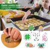 Bakning mögel säkra verktyg påsk kakor skärset ägg morot blomma former rostfritt stål kex mögel kit för kök