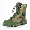 Stivali stivali alla caviglia dell'uomo estivo scarpe militari scarpe vere in pelle per uomini stivali dell'esercito