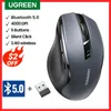 UGREEN Mouse Senza Fili Bluetooth50 Ergonomico 4000 DPI 6 Pulsanti Mute Per Tablet Laptop Computer PC 24G Mouse 240314