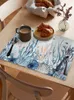 Bord Mats Summer Ocean Coral Shell Conch Sea Star Kitchen Dining Decor Accessories 4/6st Placemat Heat Resistant Table Seary Mat