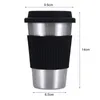 Mugs Fashion Coffee Mug Stainless Steel Water Leak-proof Smooth Edge Anti-slip Heat Insulated Cup