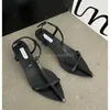 Women Sandals Fashion Narrow Band Low Heels Ladies Gladiator Shoes Pointed Toe Ankle Buckle Sandalas Zapatos Muje