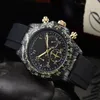 2022 Montre de luxe pour hommes de haute qualité six points Tous les cadrans fonctionnent Montres à quartz automatiques Horloge chronographe de marque européenne Top Fashi2642