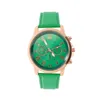 Fashion Roman Number Dial Green Woman Watch Retro Geneva Student Watches Attractive Womens Quartz Wristwatch With Leather Band312R