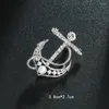 Broszki Anchor Pearl broszka dla mężczyzn garniturę dla kobiet rhinestone biżuteria kryształowe szpilki geometryczne dżentelmena
