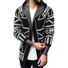 Mens Jaquetas Cardigan Sweater Outono e Inverno Casaco Longo Preto Branco Hoodie Masculino Tops Outerwear Casacos Gota Entrega Vestuário Roupas Dhgm2