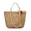 Evening Bags Bohemian Straw Woven Big Tote Bag Beige Fairy 2024 High Capacity Vacation Handbag Grass Beach