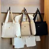 women Canvas Shoulder Bags College Girl Books Handbag Cott Cloth Fabric Commuting Zipper Purse Big Tote Ladies Shop Bag K8bj#