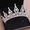 Goldene Prinzessinnen-Kopfbedeckung, schicke Braut-Tiaras, Accessoires, atemberaubende Kristalle, Perlen, Hochzeits-Tiaras und Kronen