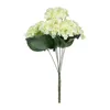 Decorative Flowers 6 Big Heads Artificial Hydrangeas Bridal Bouquet Silk Hydrangea Bunch For Wedding Party That Light Up Faux Loose