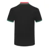 Herrpolos designer röd och grn randig krage broderad poshirt flip kort slved t-shirt halva unisex casual stil sv8k gp9j