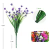 Flores decorativas 1 peça ao ar livre artificial resistente a UV arbustos plantas Gypsophila jardim varanda caixa de janela casa mesa de casamento decoração de fazenda