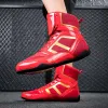 Boots Boxing sports shoes women's foot protection fighting shoes men's high top breathable wrestling shoes professional training shoes