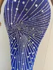 sexy Stage Sier Sequins Rhinestes Blue Dr Outfit Photo Shoot Dance Nightclub Costume Female Singer Dance Party Wear E7eL#