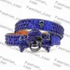 Män kvinnor BB Simon Belt Luxury Designer Belt Retro Needle Buckle Belt 20 Color Crystal Diamond 516