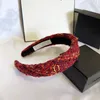 Marca vintage designer carta impressão headbands para mulheres de abas largas engrossar primavera hairbands headwrap pano tecido rua moda lenço argola de cabelo