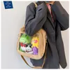 kawaii Animals Ita Handbag for Girls School Bag Anime Dolls Display Shoulder Bag Pins Badges Cute Totes Clear Pocket Women Gift r4pj#