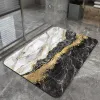 Tapis Tapis de bain géométrique à séchage rapide boue de diatomée forte absorbante antidérapante baignoire tapis de toilette cuisine salle de bain tapis de sol paillasson tapis