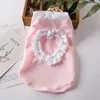 Dog Apparel Vest For Dogs Clothes Cat Hearts Pet Clothing Small Lacework Cute Thin Spring Summer Blue Pink Fashion Yorkshire Accessories
