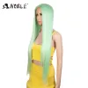 Парики Noble Cosplay Wigs для чернокожих женщин Синтетическое кружевое парик 34 -дюймовый парик -парик омбр -парик парик