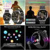 腕時計2024新しいメンズスマートウォッチフルサークルアモールタッチスクリーンBluetooth Talk Womens SmartWatch Waterproof Sports Fitness Watch +Box 24329