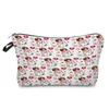 Storage Bags Floral Printed Nurses Makeup Bag Organizer Card Change Earphone Lipstick Phone Holder Waterproof Cosmetic Outdoor Travel