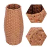 Vases Rattan Vase Table Decoration Household Plant Holder Fabric Storage Bins Pvc Imitation Simulation Woven