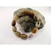 Strand JoursNeige – Bracelet en cristal de Sardonyx naturel, Ellipse givré pour hommes, accessoires de bijoux multicolores, amulette porte-bonheur