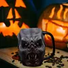 Cups Saucers 3D Zombie Coffee Mugs Horror Water Cup Scary Halloween Decor Head Beer Mug Portable Party Prop Figur för