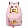 Chip Dale Kawaii Garçons Filles Enfants School Book Sacs Femmes Bagpack Adolescents Toile Ordinateur portable Voyage Sac à dos 32Ch #