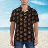 Chemises décontractées pour hommes Golden Sun Beach Shirt Hommes Rose Swirls Summer Motif à manches courtes Lâche Oversize Blouses Cadeau