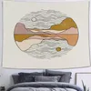 Wandteppiche, nordischer kleiner frischer Berg, Druck, dekoratives Tuch, Mond, Wandbehang, Gemälde, Schlafzimmer, Dekor, Hintergrund, Wandteppich