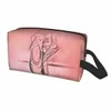 Scarpe da ballo personalizzate Borsa da toilette rosa per le donne Ballerina Ballerina Trucco cosmetico Organizzatore Lady Beauty Storage Dopp Kit Box L0E8 #
