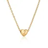Stainless steel heart-shaped letter necklace for women (Letters U to Z)