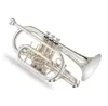 Professional Jupiter JCR520S Bb Cornet Sliver Plated Musical instrument high quality with Case Gloves 4290362