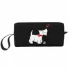 السفر الاسكتلندي Terrier Love Love Bag Bag Portable Scottie Dog Cosmetic Makeup Organizer Women Beauty Storage Dopp Kit Box K2JL#