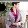 Ev Giyim Lüks Markaları İpek Robes Nightgowns Erkekler Büyük Boyu Kimono Batıl