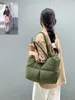 cott Padded Big Tote Bags 2023 Korean Fi Shoulder Bags for Women Simple Solid Color Handbag Lady Travel Underarm Bag A668#