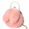 Sacs à bandoulière en peluche de lapin mignon pour femmes coréennes Versi sacs à main mignons et sacs à main filles nouveau sac à bandoulière d'oreille de lapin 94Ko #