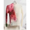 Blouses Femmes Yudx Miyake Imprimer Top plissé pour femmes avec manches longues mince col montant couche inférieure T-shirt mode 2024 automne
