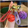 Keychains Landards 2pcs Yaratıcı Basketbol Modeli Keychain Spor Hayranları Kupa Hediye Kolye Keyasyonu Auobile Dekorasyon Erkek Erkekler B Dhxng