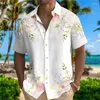 Herren-Freizeithemden, Hemd, Sommer, Hawaiianischer Papagei, Revers, Outdoor, Straße, Kurzarm, modisch, bequem, Streetwear, Designer, weicher Atem