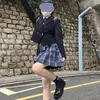 2023 Ny JK Uniform Coat One Butt School Uniform Japanese Student Suit Short Japanese Black Suit Top Autumn Q21C#