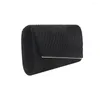 Evening Bags Female Women Pure Color Ruched Cocktail Party Bag Chain Phone 1 Bore Centrifugal Clutch 40
