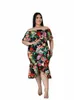 Vestidos Mujer primavera verano 2022 plus größe frauen kleidung Vintage Print Sexy Fi Rüschen Dr Großhandel Dropship 652D #