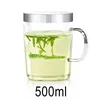 ワイングラスサマドヨ加熱耐性ガラスティーカップグリーンフィルターシンプル400ml