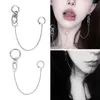 Boucles d'oreilles pendantes, anneau à lèvres, chaîne, manchette d'oreille, bijoux sans perçage, faux nez, matériau en acier inoxydable, 40 go