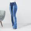 Jean femme mode été botte coupe multicolore Flare Design Denim pantalon respirant