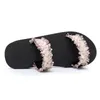 Slippers Boho Women Summer Sandals Sequins Beach Female Flip Flops Women's Low Heel Shoes For 2024 Platform Wedge